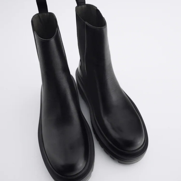 ZARA LEATHER BOOTS - Picture 3 of 9